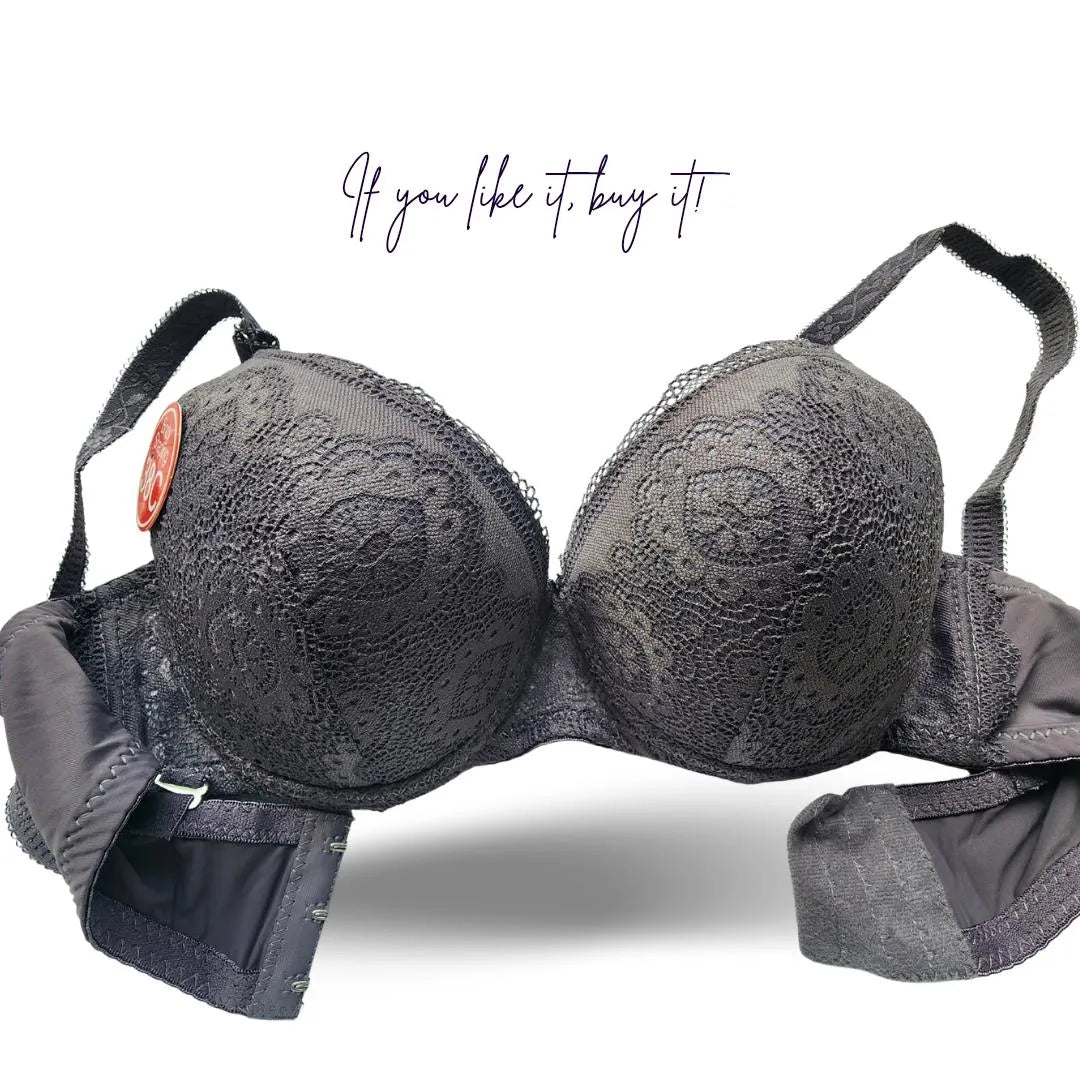 Elegant Floral Lace Padded Bra: Full Coverage Body Shaping Comfort Lingerie